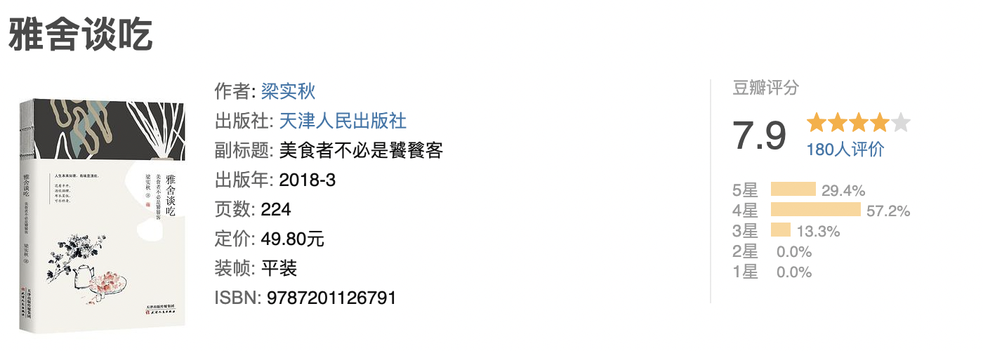 雅舍谈吃